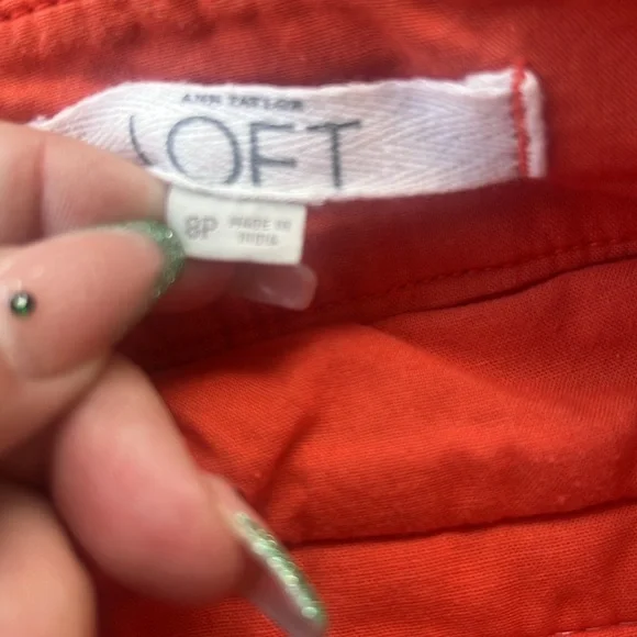 LOFT Burnt Orange Corduroy Mini Skirt - Picture 3 of 5